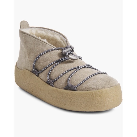 Free People Shoes - NWT Free People Women's Snowdrop Micro Genuine Shearling Ankle Boot Size 8 Beige